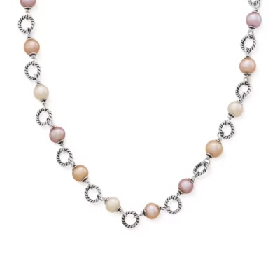 Twisted Wire Link Gemstone Necklace 1 Twisted Wire Link Gemstone Necklace