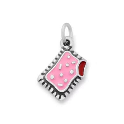 Enamel Frosted Toaster Pastry Charm 1 Enamel Frosted Toaster Pastry Charm