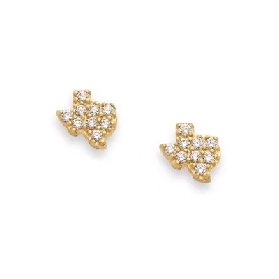 Delicate Pave Diamond Texas Studs 1 Delicate Pave Diamond Texas Studs