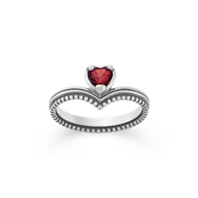Beaded Chevron Heart Gemstone Ring 1 Beaded Chevron Heart Gemstone Ring